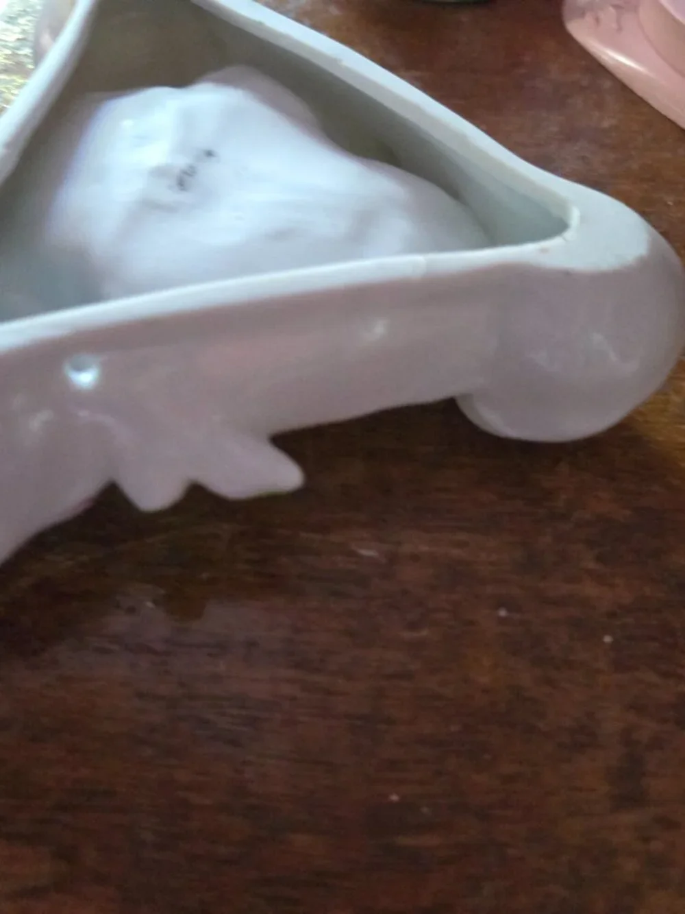 Vintage German Porcelain Rose Trinket Dish & Wall Hanging Art Cottagecore